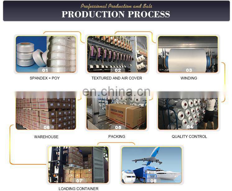 Good Quality Acy 150D/48F with 40D Spandex Covered Yarn for Knitting