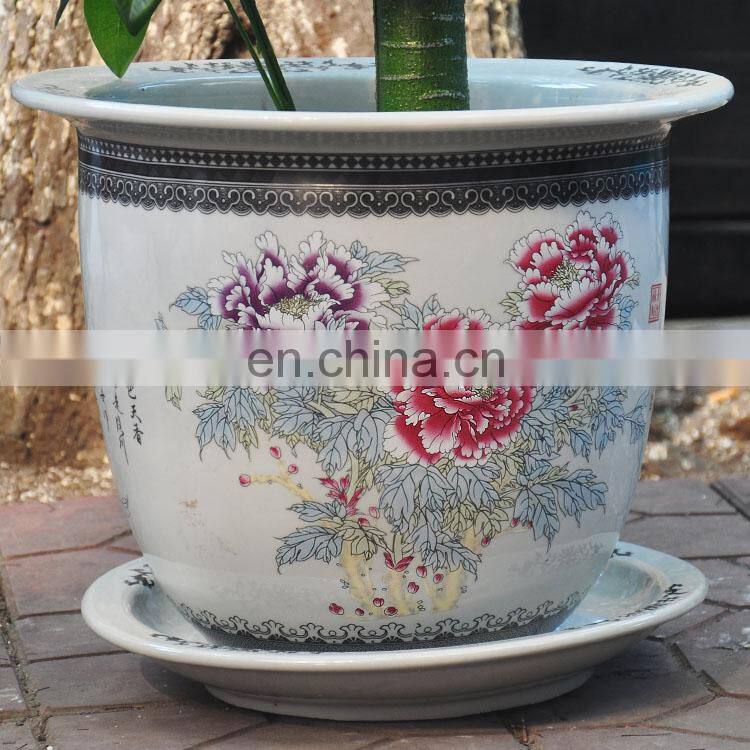 jingdezhen famille-rose porcelain garden flower plant pots wholesale