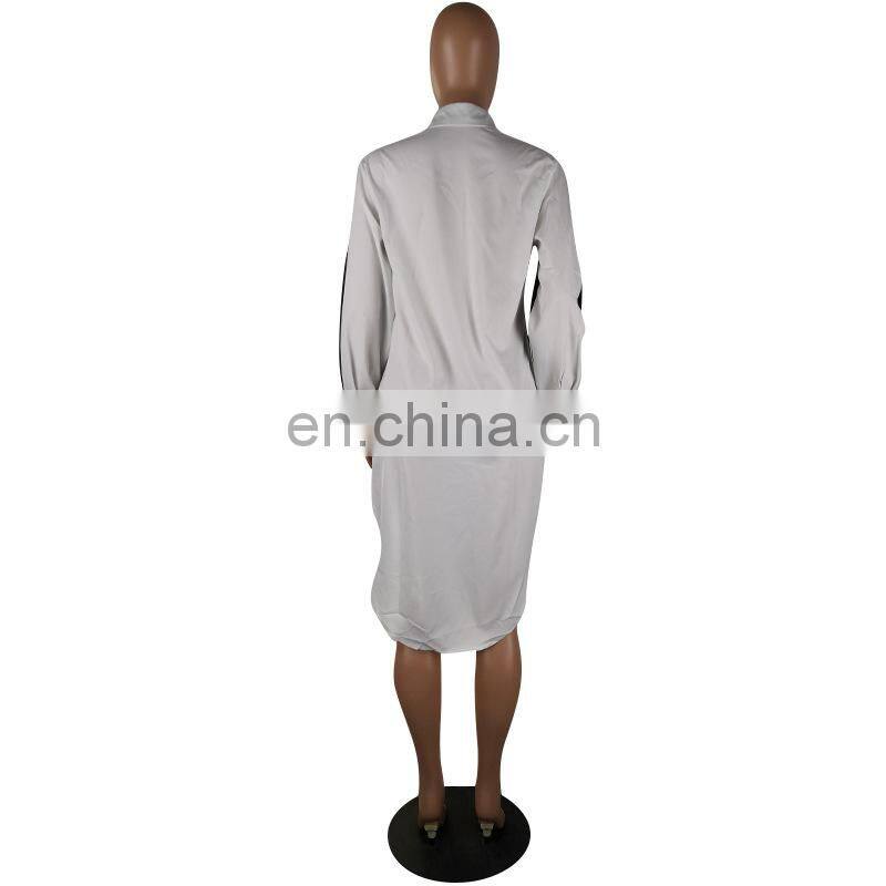 Irregular Stitching Long T-shirt Dress