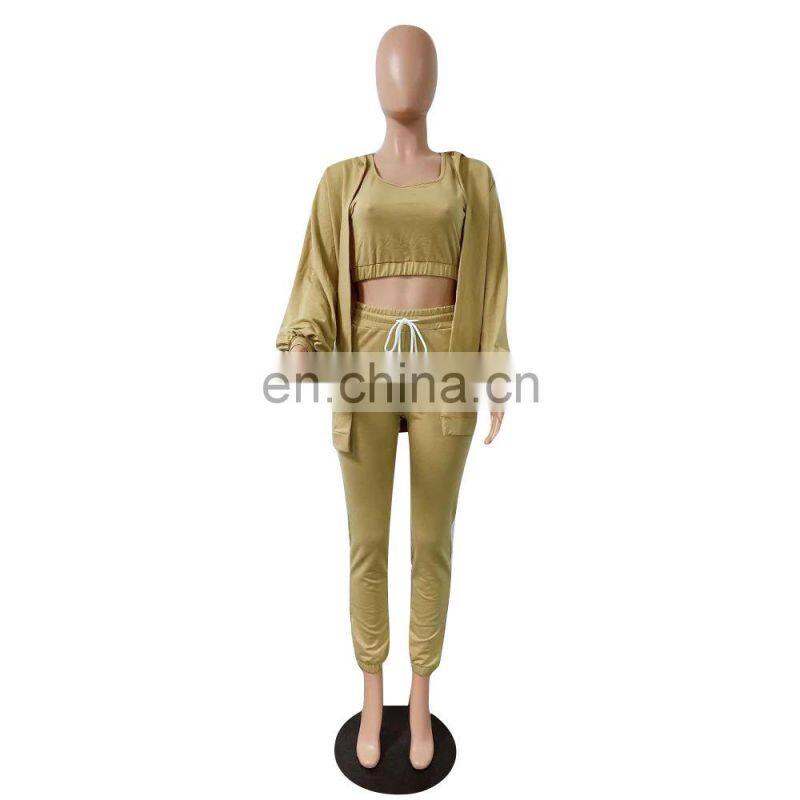 Customized brand fashion spring and autumn fashion long-sleeved 3-piece leisure sports jogging suit