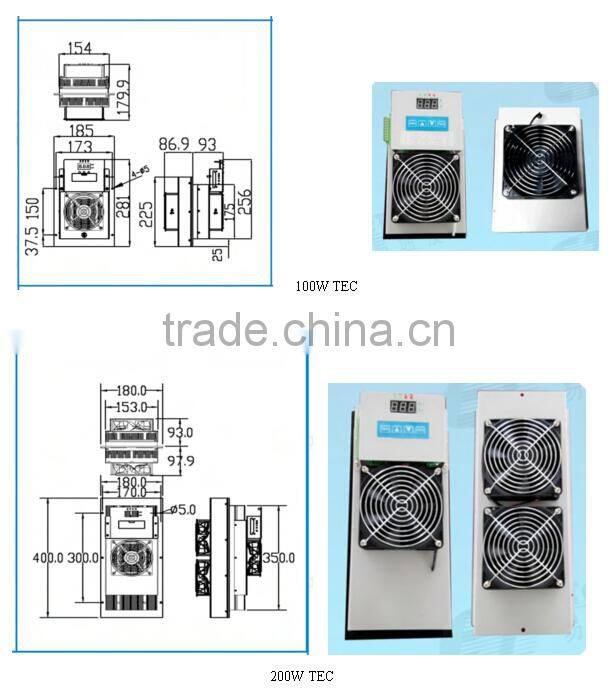 300W peltier cooler/48v dc air conditioner/TEC air conditioning/cooling and heating/door mount or side mount