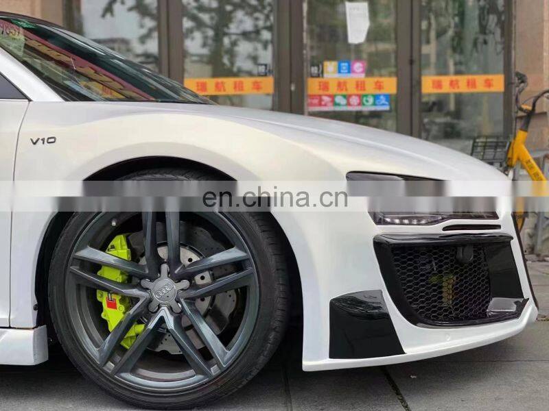 Runde Half Carbon Or Resin Material For 2008-2016 Audi R8 REGULA Style Body Kit Front Bumper Side Skirt Rear Bumper Spoiler