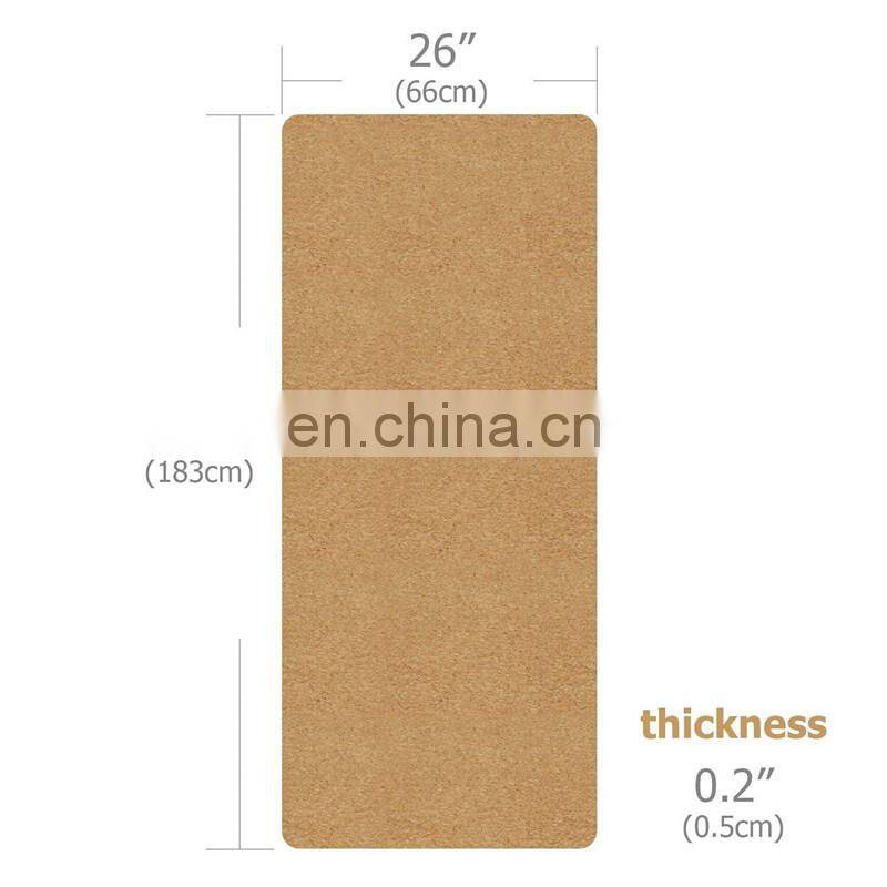 Eco Friendly 5mm Natural Cork and Rubber Yoga Mat