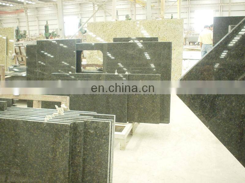 Granite prefab double sink vanity top