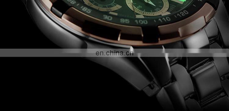 Sinobi Cool Chronograph Watch For Man Full Steel Band Wristwatch China Supplier Original Designer Reloj S9720G