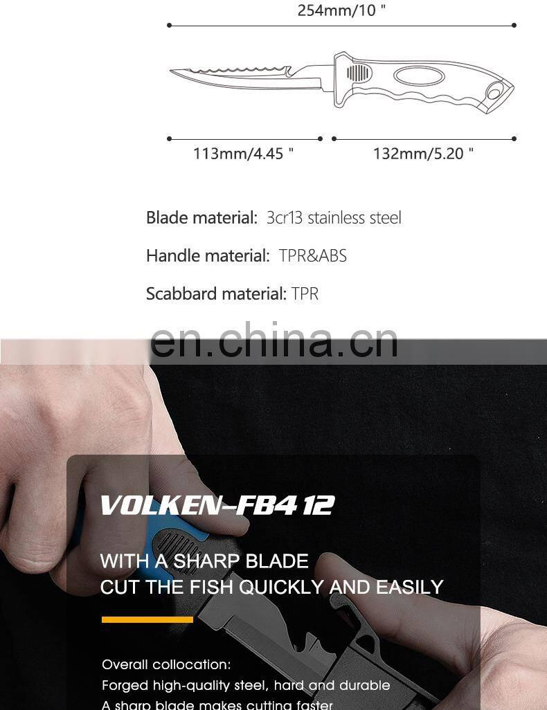 Hot Sale Fishing Knife Stainless Steel Outdoor Camping Hiking Fishing Emergency Survival Kit Knife