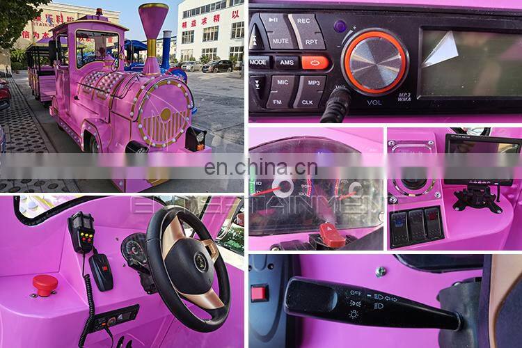 Amusement park adults electric tourist trackless train factory