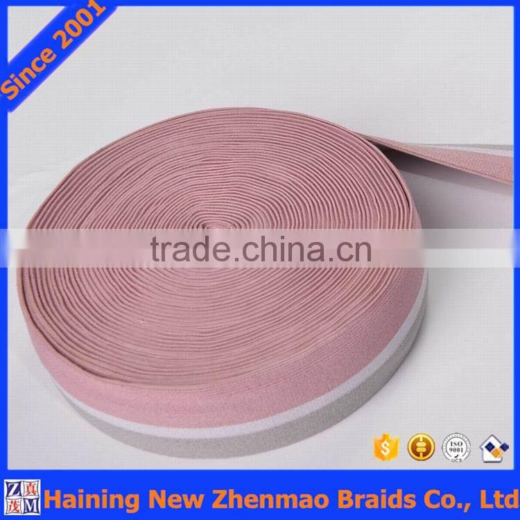 Favorable three color striped woven elastic hat bands