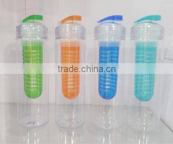 Hot sale small cap fruit infuser water bottle bpa free