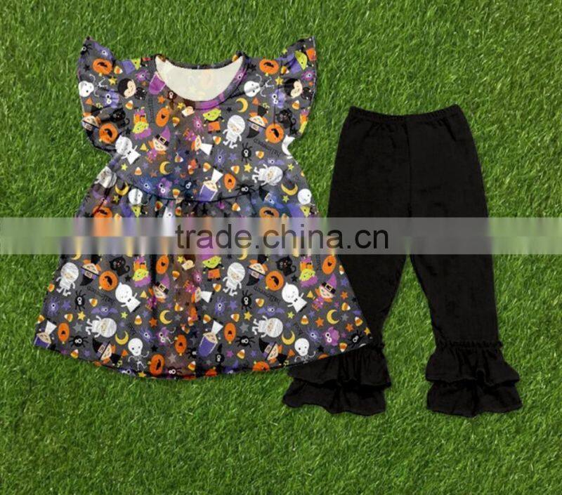 Wholesale In Bulk Kids Clothes 2016 Halloween Children Clothing Sets Kids Boutique Outfit