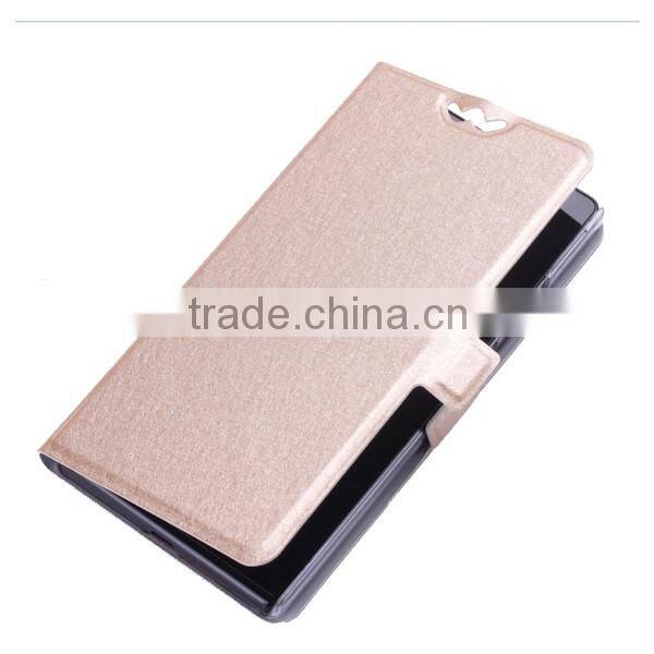 Cheap Silk line flip Leather cover case for vivo v1