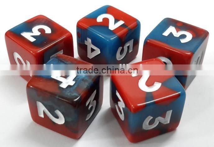 High quality plastic dice box with glitter effect