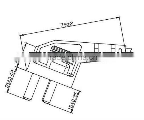 3 Pins China eu ac power plug