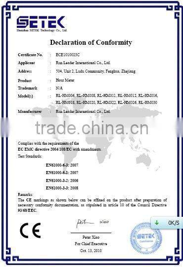 Waterproof Inductive Hour Meter for motocross snowmobile ATV motorcycle MX jet ski motorbike forklift truck marine PIT BIKE