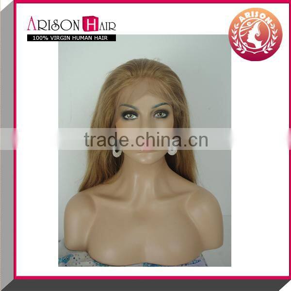 fashion New arrival 100% cheap brazilian medium blonde wig