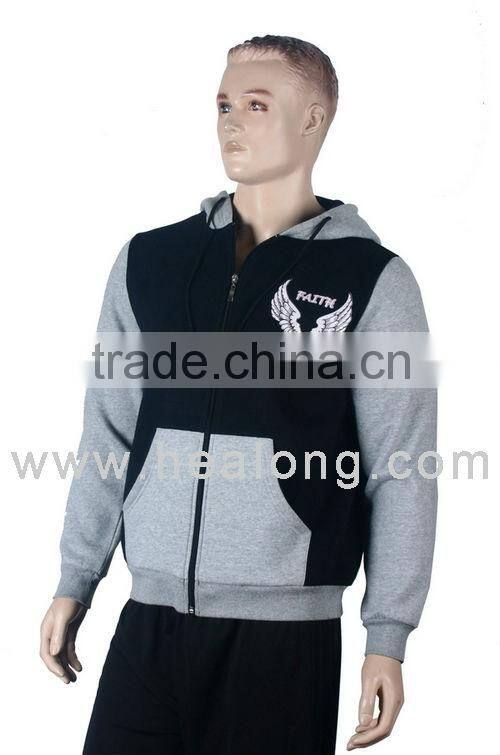 Hot Sales Side Zipper Fashion Hoody Jacket Sweatermen Custom Design
