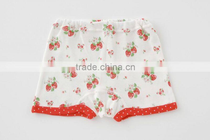 100% cotton products high quality baby girl's underwear pattern boxer pants kid wear toddler clothing children inner wholesale