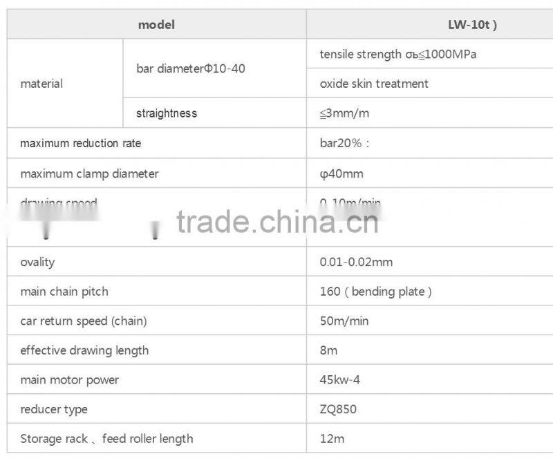 bar peeling and drawing machine for bright bar production of various diameter