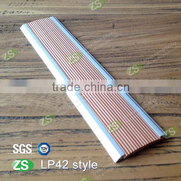 Aluminum laminated stair nosing for floor tile skirting
