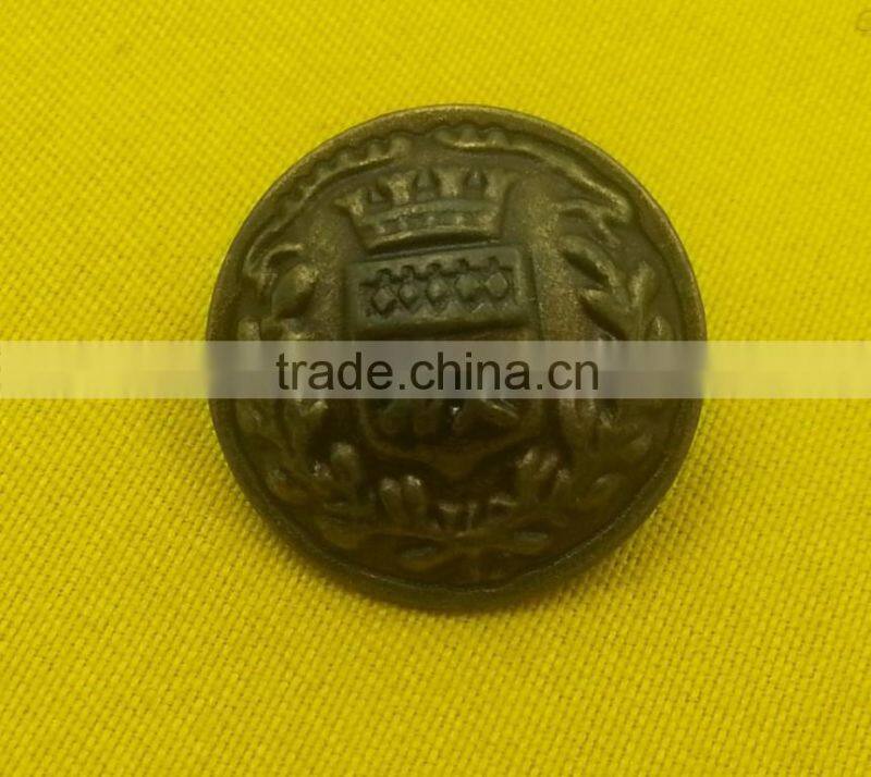 Metal Shank Button in Oxy Brass Color --- MJ1120