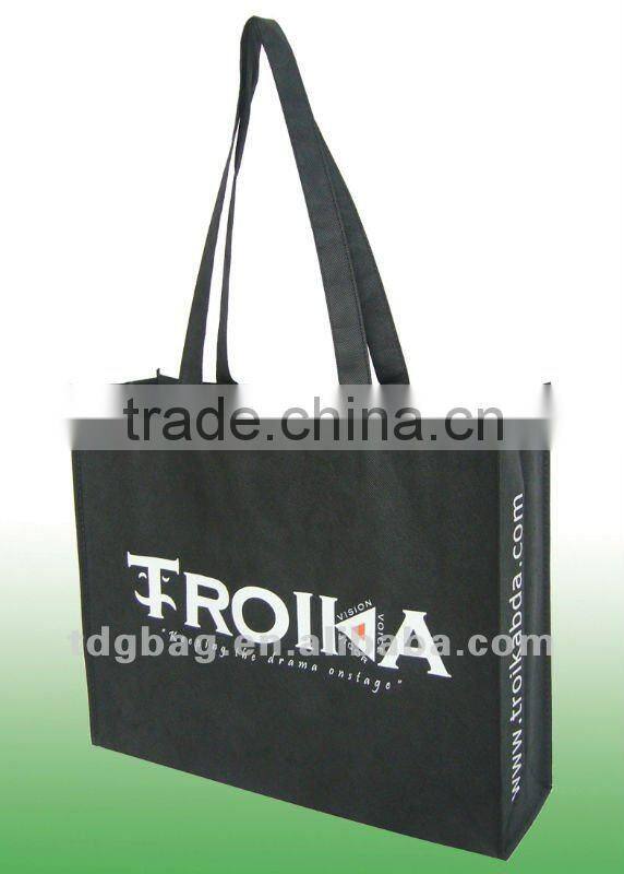 2014 110gsm black non woven shopping bag