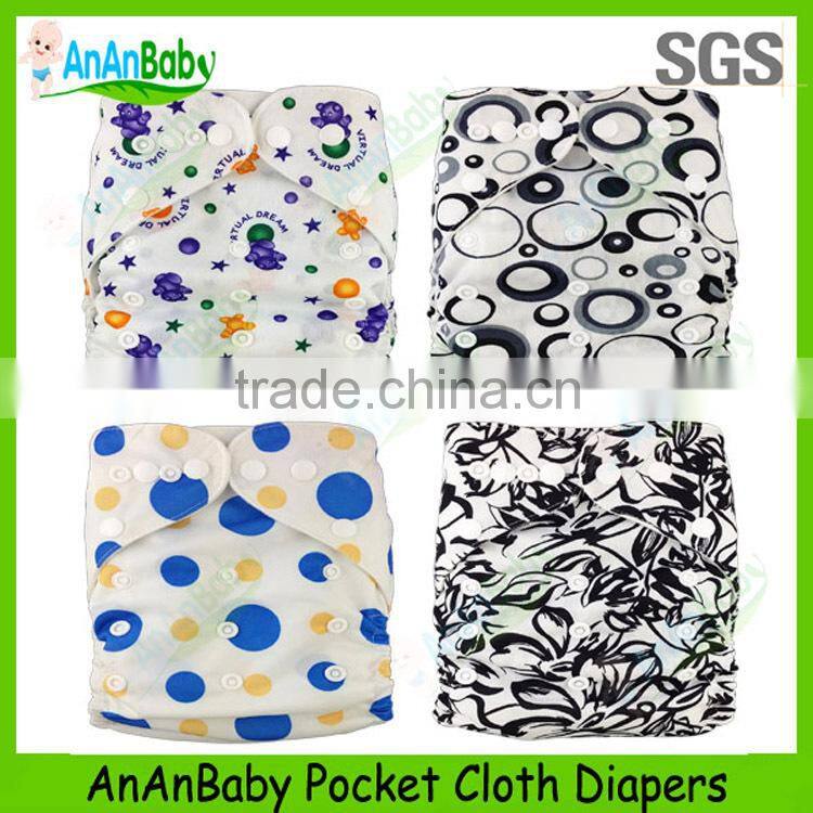 Free Shipping Sale Promotion Printed Cloth Diapers With Microfiber Diapers Inserts