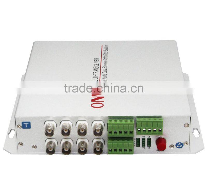 8CH Video Fiber Optic Transceiver with 1CH Bi-directional Audio