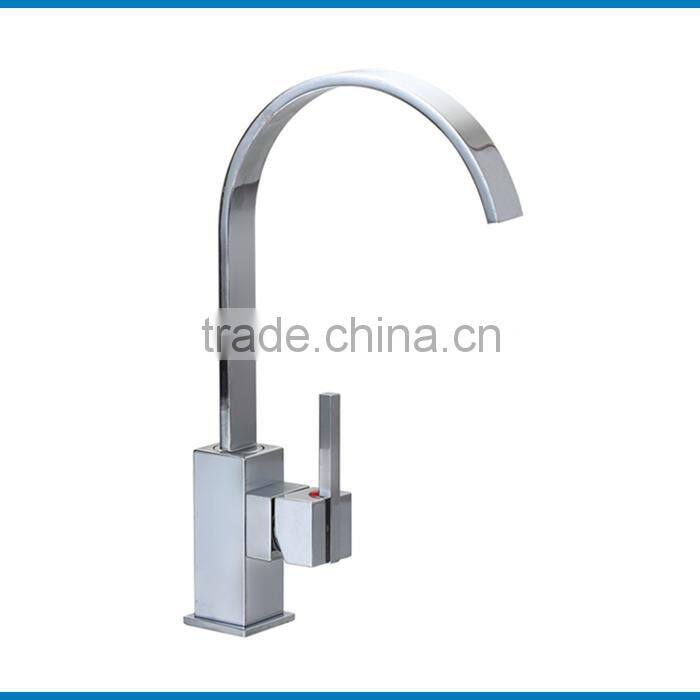Contemporary Brass Mounted Single Hole Handle Sensor Wash Basin Mixer Kitchen Faucet 13001-CR