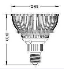 PAR30 E27 7X1W 7W led spotlight,downlight