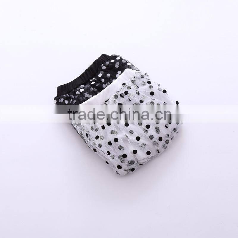 New arrival! sweet baby girls skirts black spot skirt cotton yarn skirts with 5sizes for 2-8 years girls