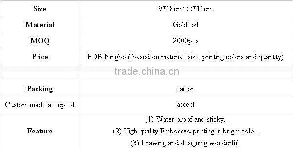 Various of gold foil envelop printing for business gift and collection wholesale/customed gold foil envelopes