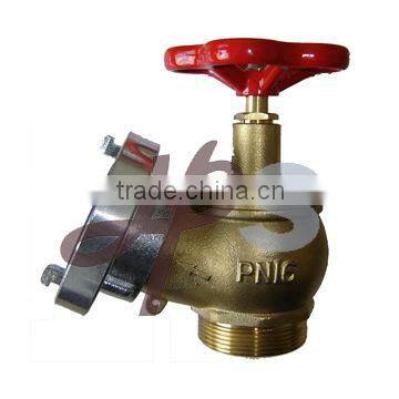 brass landing hose fire valve with 30 degree outlet