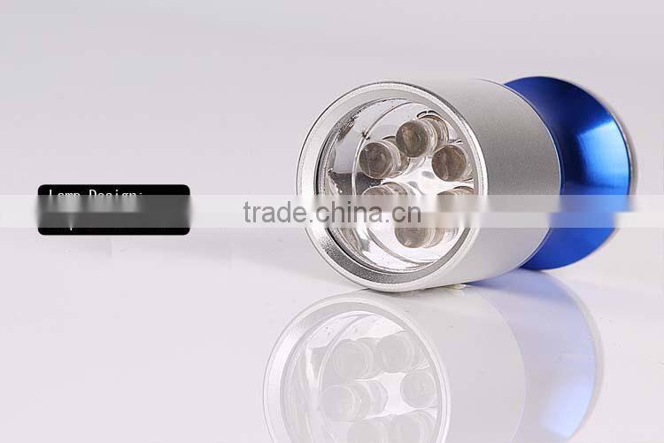Button battery colorful promotional 6 LED flashlight,aluminium mini flashlight,logo customized led torch keychain flahslight