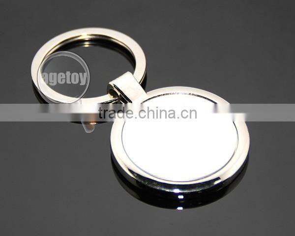 36MM Round Shape Zinc Alloy Silver Color Custom Wholesale Blank Metal Keychains Wholesale