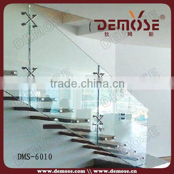 wood stairway design with wood stair rail