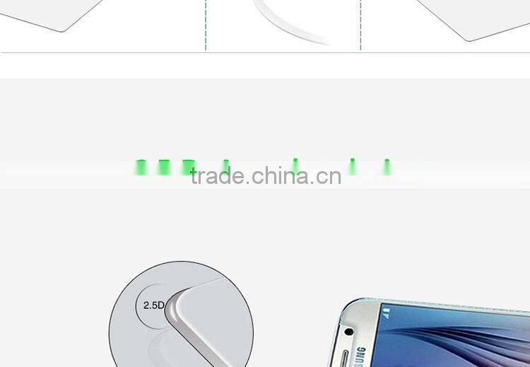 0.26 mm thickness cell phone tempered glass screen protector for Samsung S6