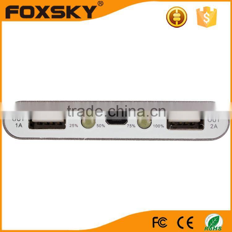 High capacity 12000mah Li-polymer portable power bank for tablet pc