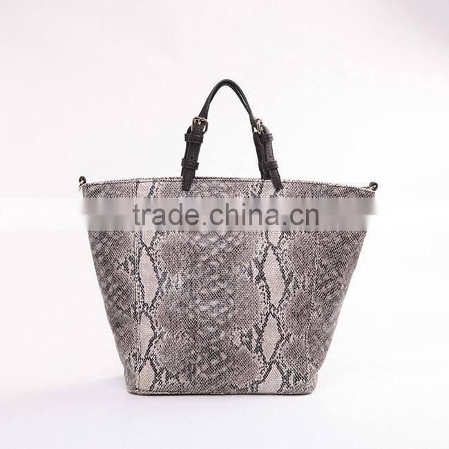 4932 Hot Selling Design Exotic Snake Skin Printing PU Material Fashion Shoulder Handbag Women
