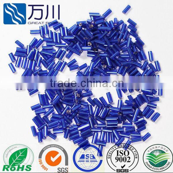 2014 Fashion Glowing Wholesale Silver Curved Tube Beads for Dress and Bag