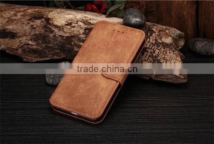 2016 magnetic flip wallet retro leather case for iphone 6 6s 4.7