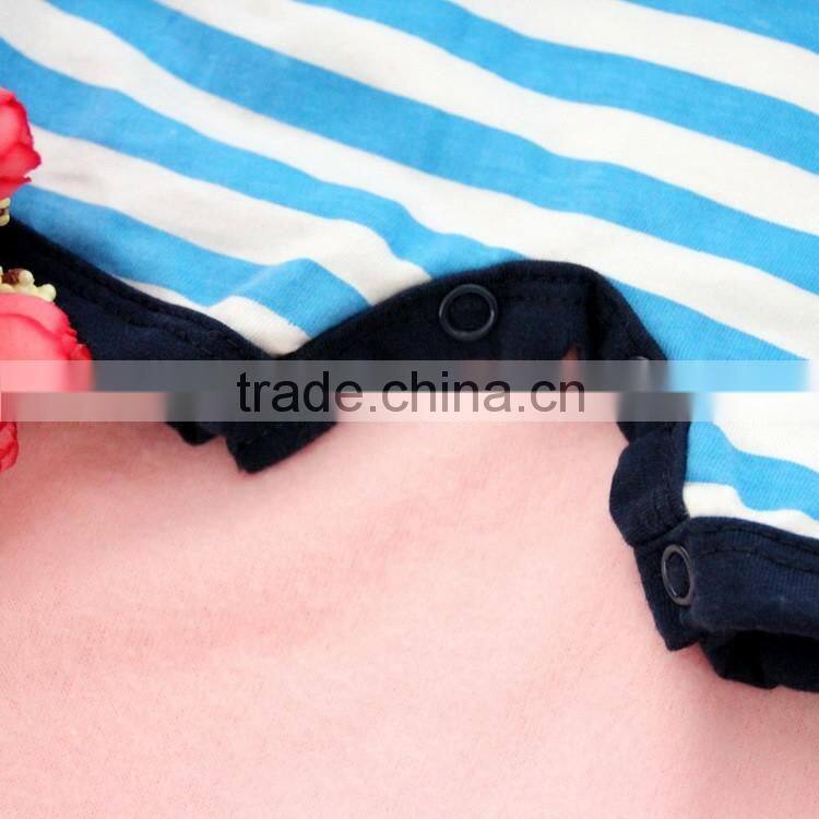 baby boys clothes factory baby summer striped bodysuit with chest prints letter