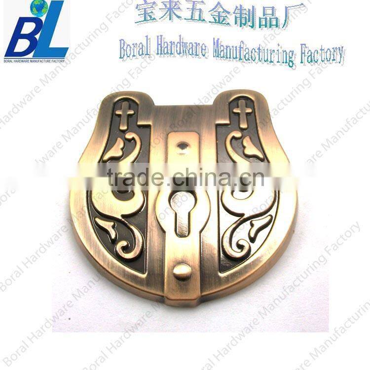 Valuable custom antique metal scutcheon for book decoration
