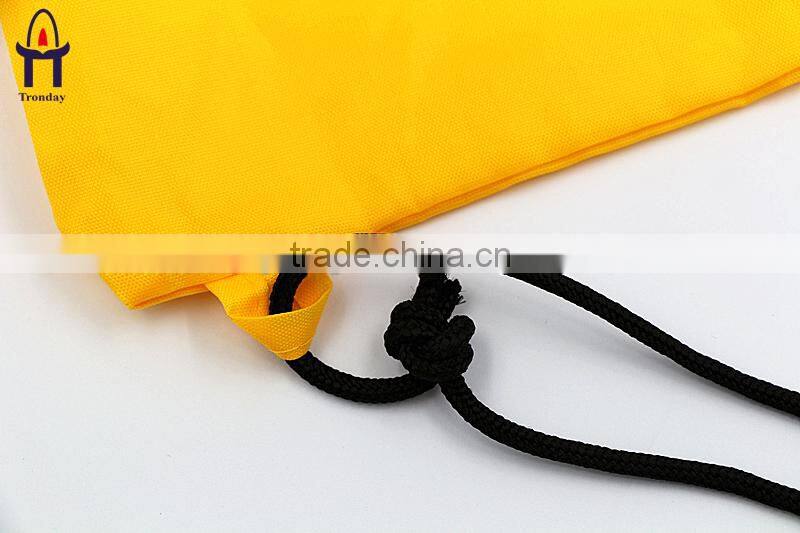 420D custom drawstring backpack with cute monster printing beach bag