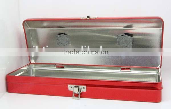 Rectangular tin box stationery
