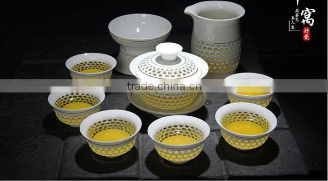Hollow Out Jade Exquisite Ceramic Tea Set QD-L107