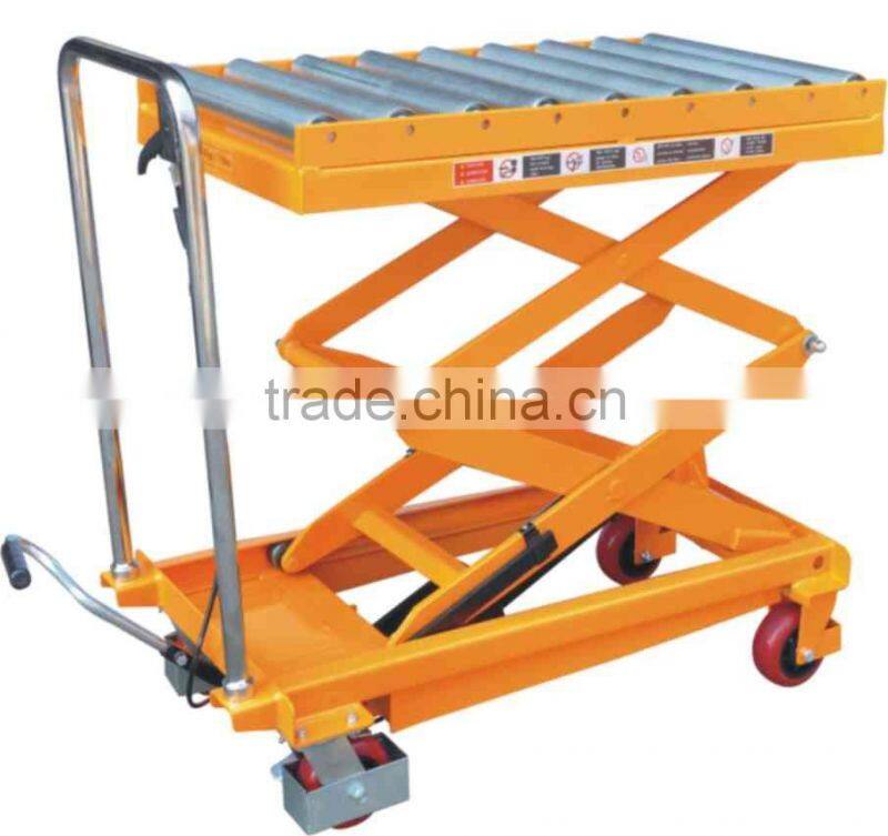 Customized Roller Table Hand Mobile Lift Trolley