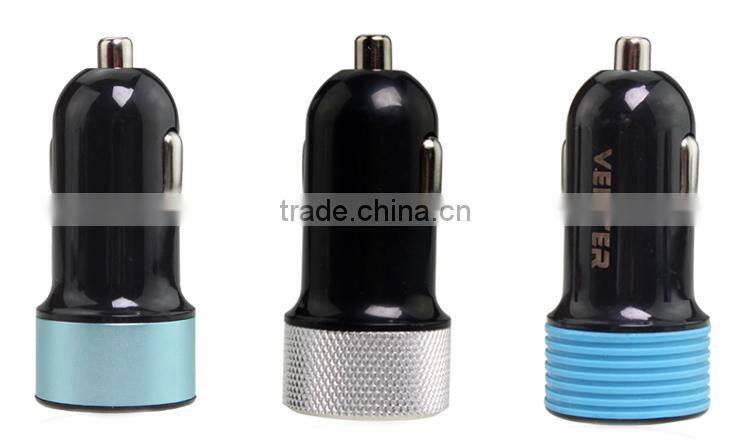 DC 12v-24v Input Cigarette Lighter 2 USB Mini Car Charger