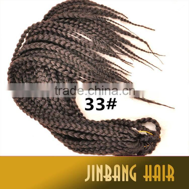 High quality 3D 4 strands 24inch 120g a pack synthetic hair twist bug color cubic braid