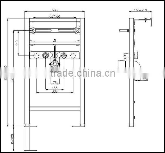 Wall-hung Wash Basin Frame from Xiamen China for Bathroom