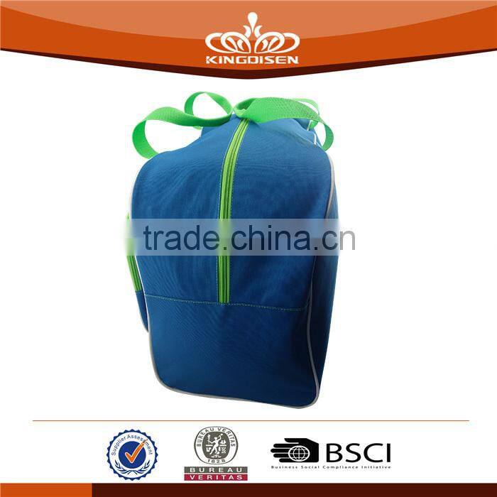 solid blue 600D trolley travle bag